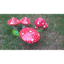 Enfeite de Jardim - Kit com 3 Cogumelos em Cerâmica